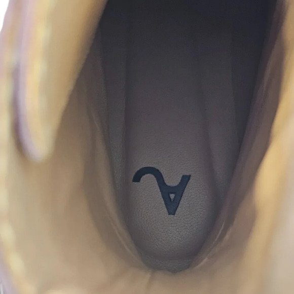 Alexa Chung Heavy Tread Platform Chunky Leather Boots Lilac Size 37 US 6.5 - Picture 8 of 10